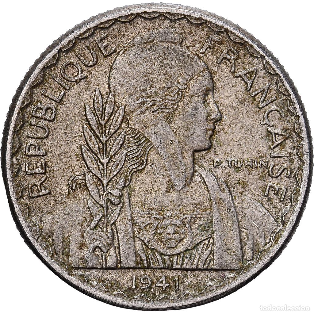 Monedas antiguas de Europa: [#1513138] Indochina Francesa, 10 Cents, 1941, Paris, Cobre - n&iacute;quel, MBC+, KM:21.1a