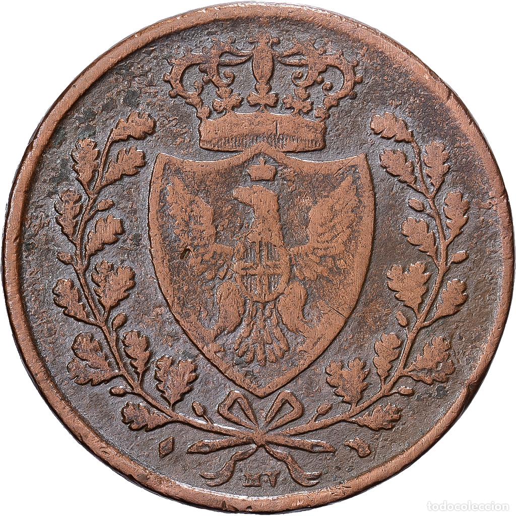 Monedas antiguas de Europa: [#1513147] Estados italianos, SARDINIA, Carlo Felice, 5 Centesimi, 1826, Turin, Cobre, MBC