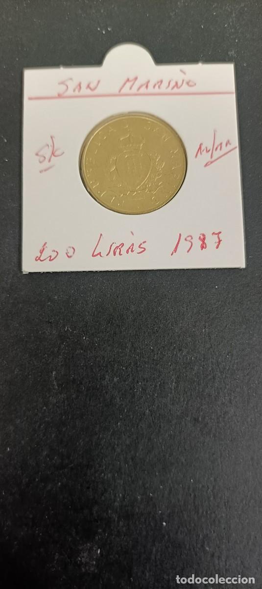Monedas antiguas de Europa: SAN MARINO 200 LIRAS 1987 S/C KM=208 (ALUMINIO-BRONCE)
