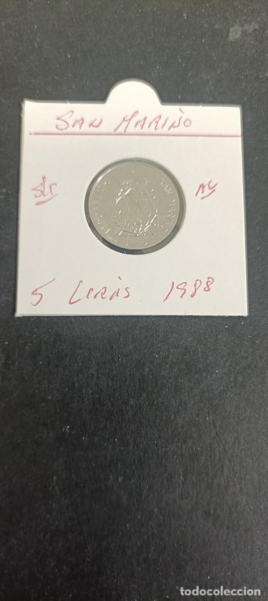Monedas antiguas de Europa: SAN MARINO 5 LIRAS 1988 S/C KM=220 (ALUMINIO)