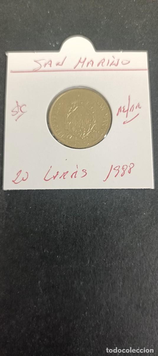 Monedas antiguas de Europa: SAN MARINO 20 LIRAS 1988 S/C KM=222 (ALUMINIO-BRONCE)