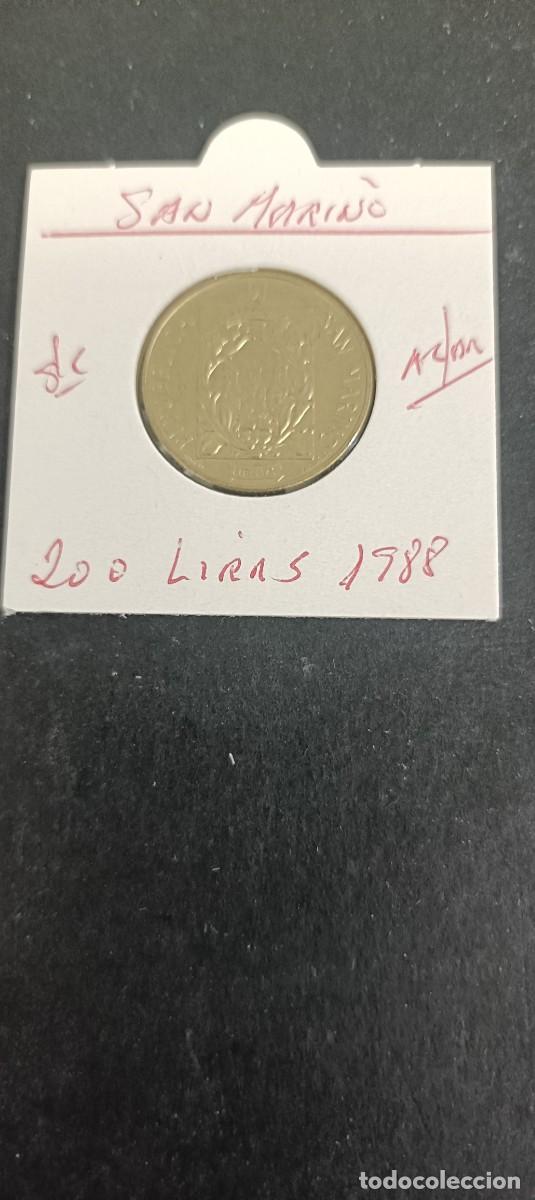 Monedas antiguas de Europa: SAN MARINO 200 LIRAS 1988 S/C KM=225 (ALUMINIO-BRONCE)