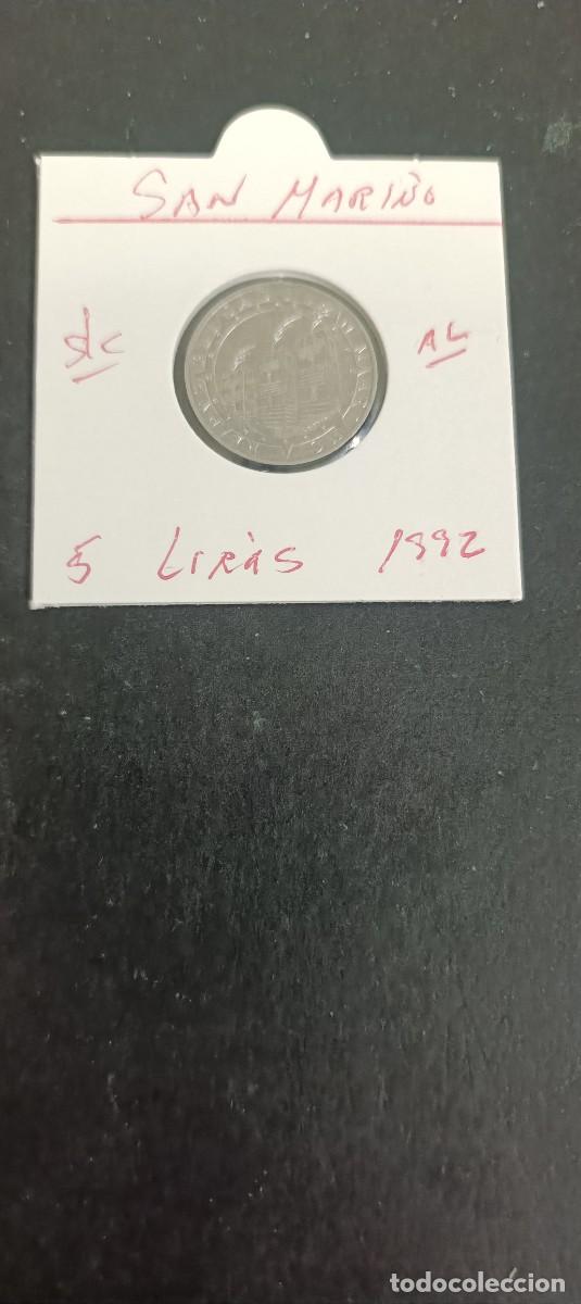 Monedas antiguas de Europa: SAN MARINO 5 LIRAS 1992 S/C KM=280 (ALUMINIO)COLUMBUS 1492-1992