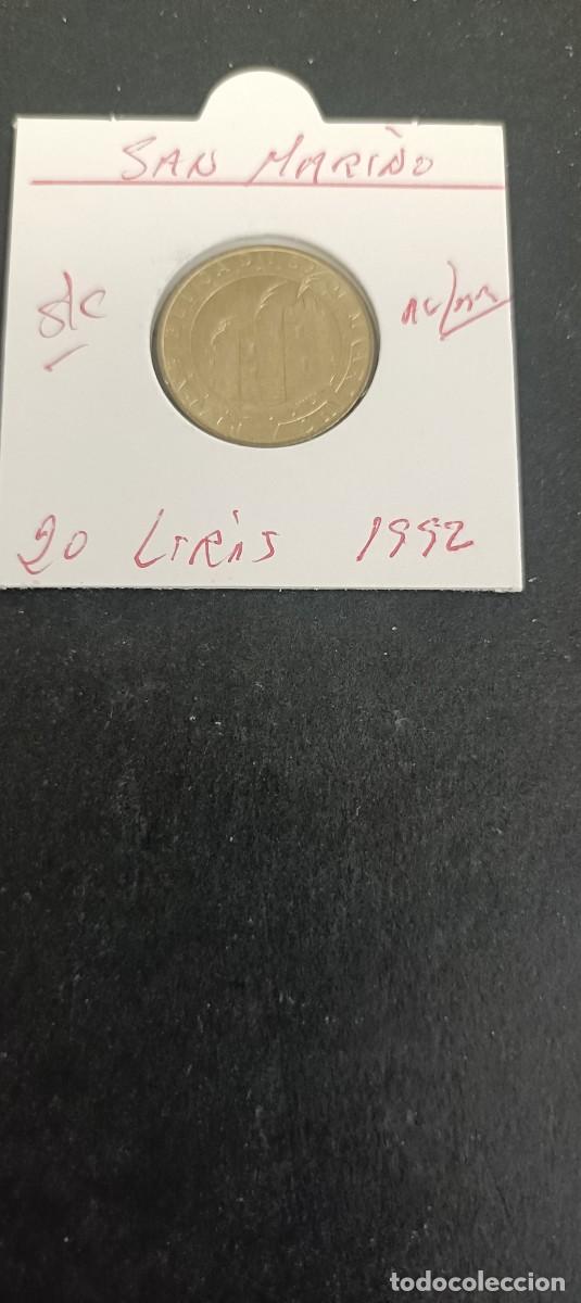 Monedas antiguas de Europa: SAN MARINO 20 LIRAS 1992 S/C KM=282 (ALUMINIO-BRONCE)COLUMBUS 1492-1992