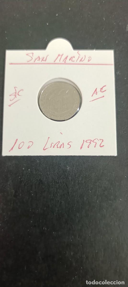Monedas antiguas de Europa: SAN MARINO 100 LIRAS 1992 S/C KM=284 (ACERO)COLUMBUS 1492-1992
