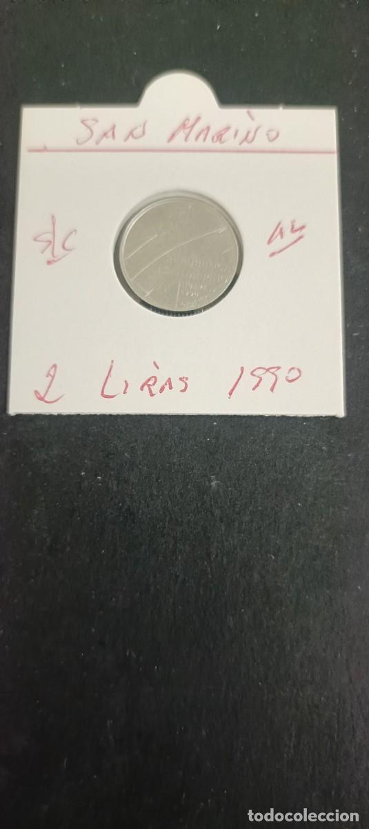 Old Coins of Europe: SAN MARINO 2 LIRAS 1990 S/C KM=249 (ALUMINIO)1600 A&Ntilde;OS DE HISTORIA