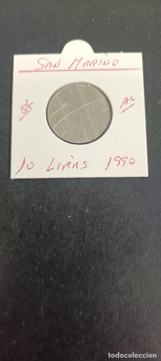 Monedas antiguas de Europa: SAN MARINO 10 LIRAS 1990 S/C KM=251 (ALUMINIO)1600 A&Ntilde;OS DE HISTORIA
