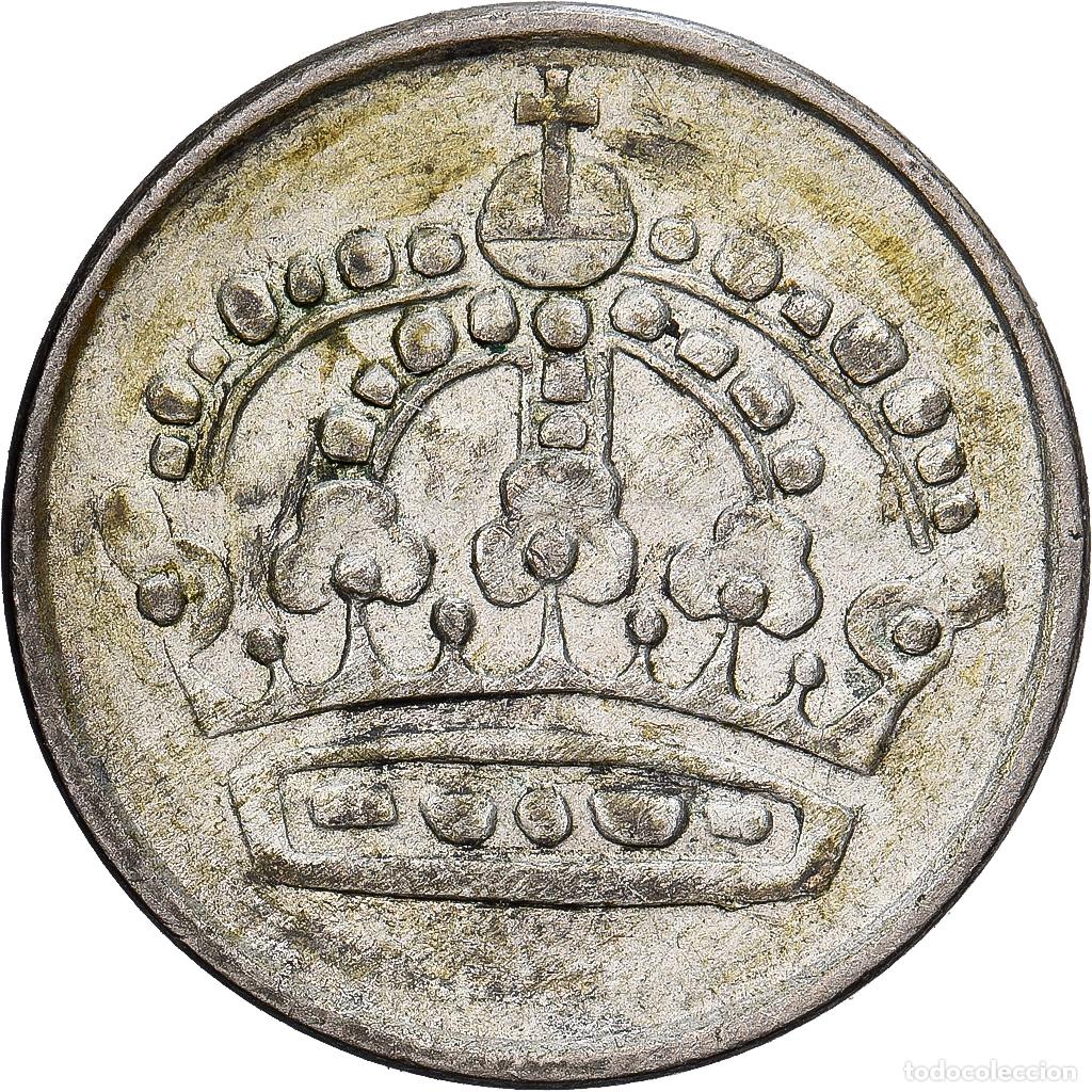 Monedas antiguas de Europa: [#1530080] Moneda, Suecia, Gustaf VI, 25 &Ouml;re, 1956, MBC, Plata, KM:824