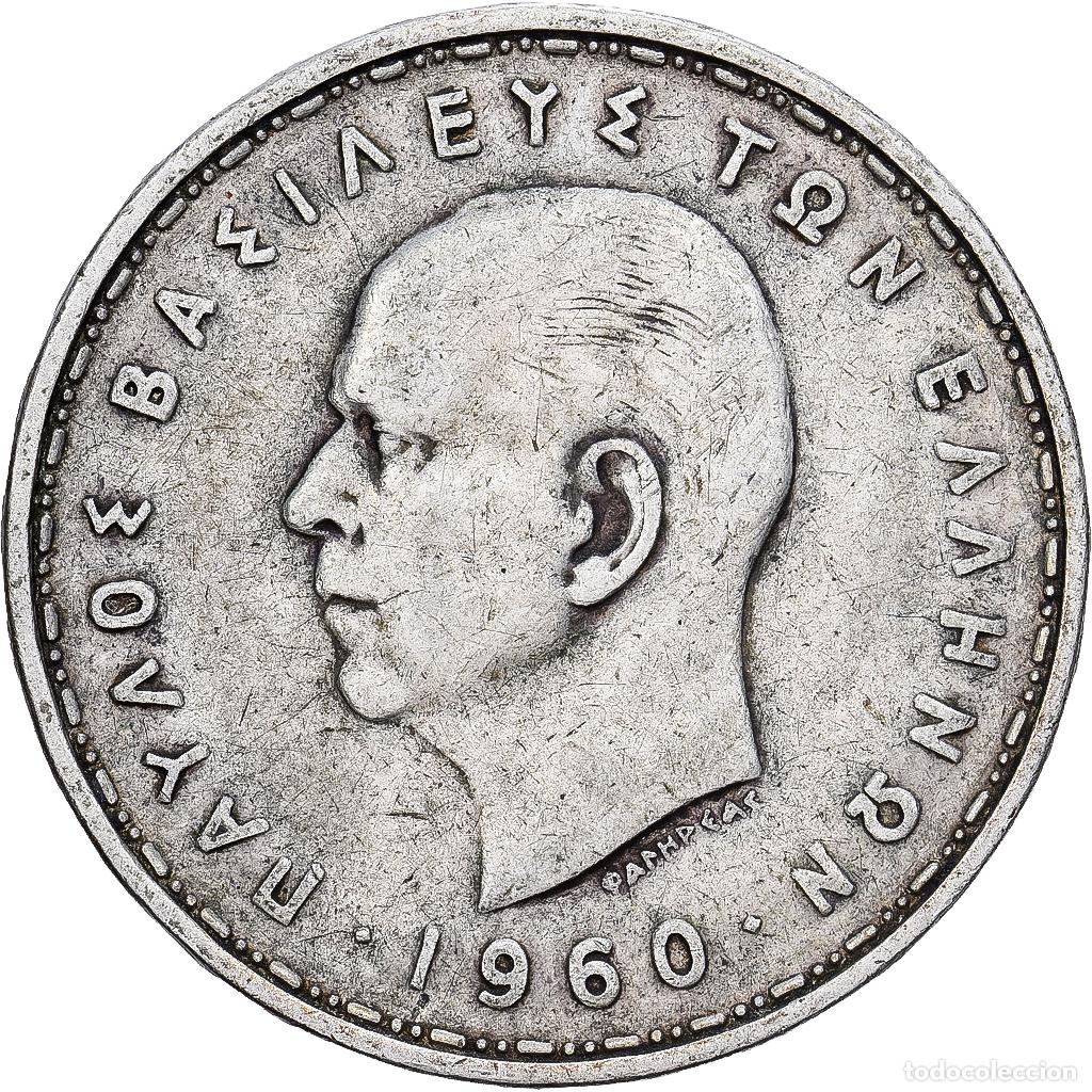 Monedas antiguas de Europa: [#1530074] Grecia, Pavel I, 20 Drachmai, 1960, Plata, MBC, KM:85