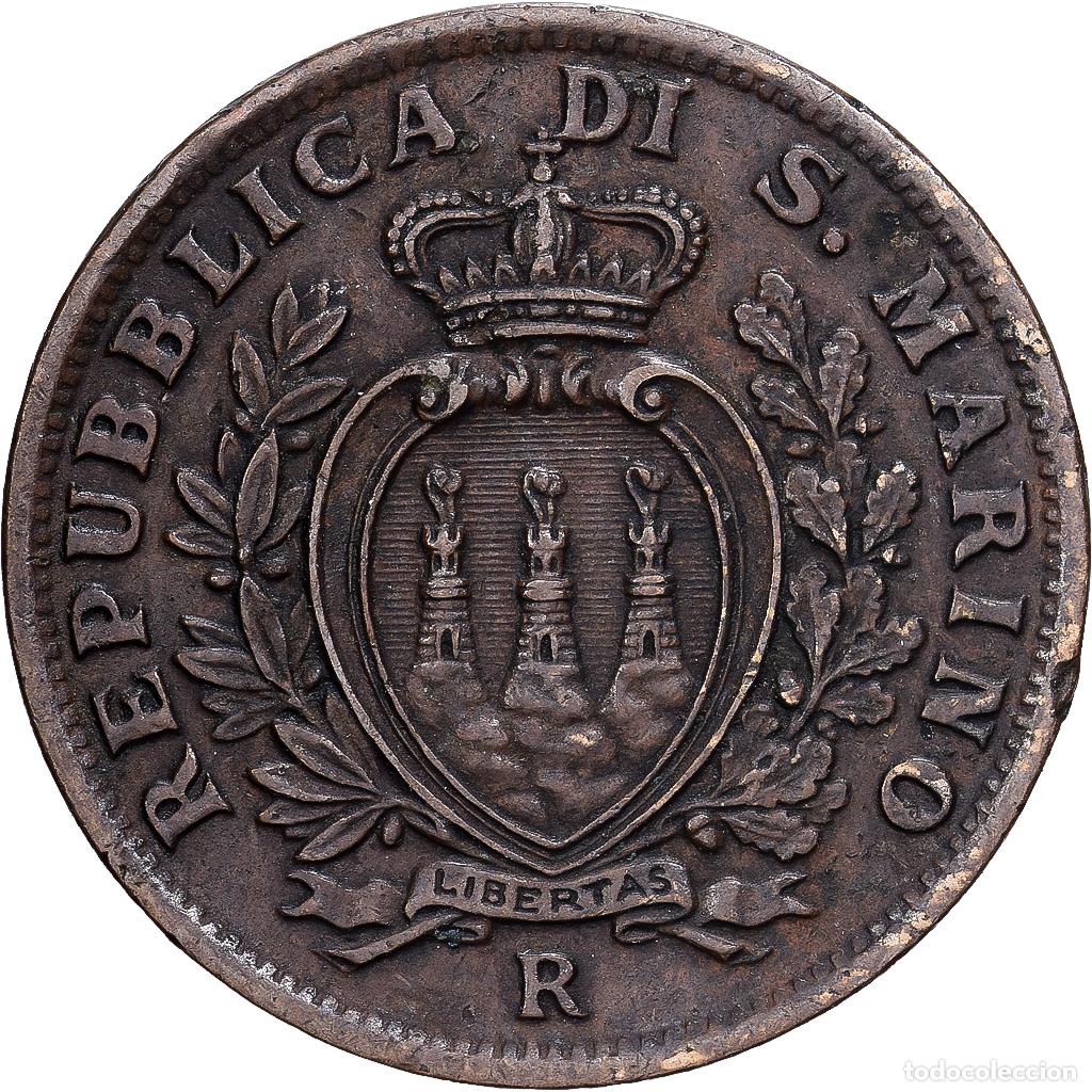 Monedas antiguas de Europa: [#1530103] San Marino, 5 Centesimi, 1935, Rome, Bronce, MBC+, KM:12