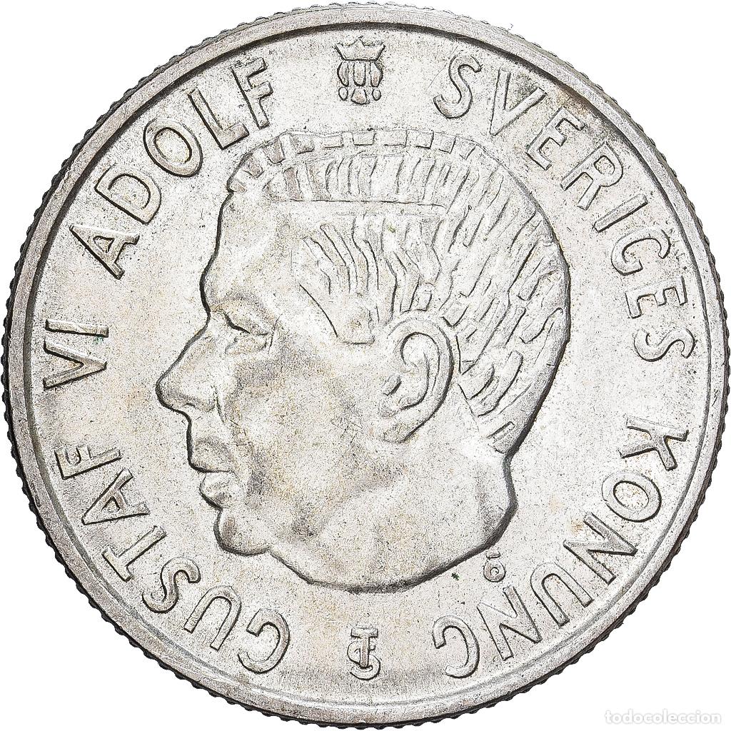 Monedas antiguas de Europa: [#1530110] Suecia, Gustaf VI, 2 Kronor, 1954, Cobre - n&iacute;quel, EBC, KM:827a