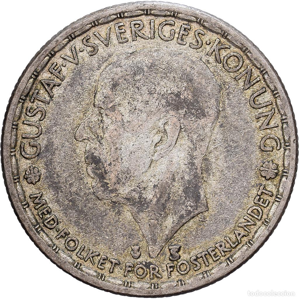 Monedas antiguas de Europa: [#1530102] Suecia, Gustaf V, 1 Krona, 1949, Plata, BC+, KM:814