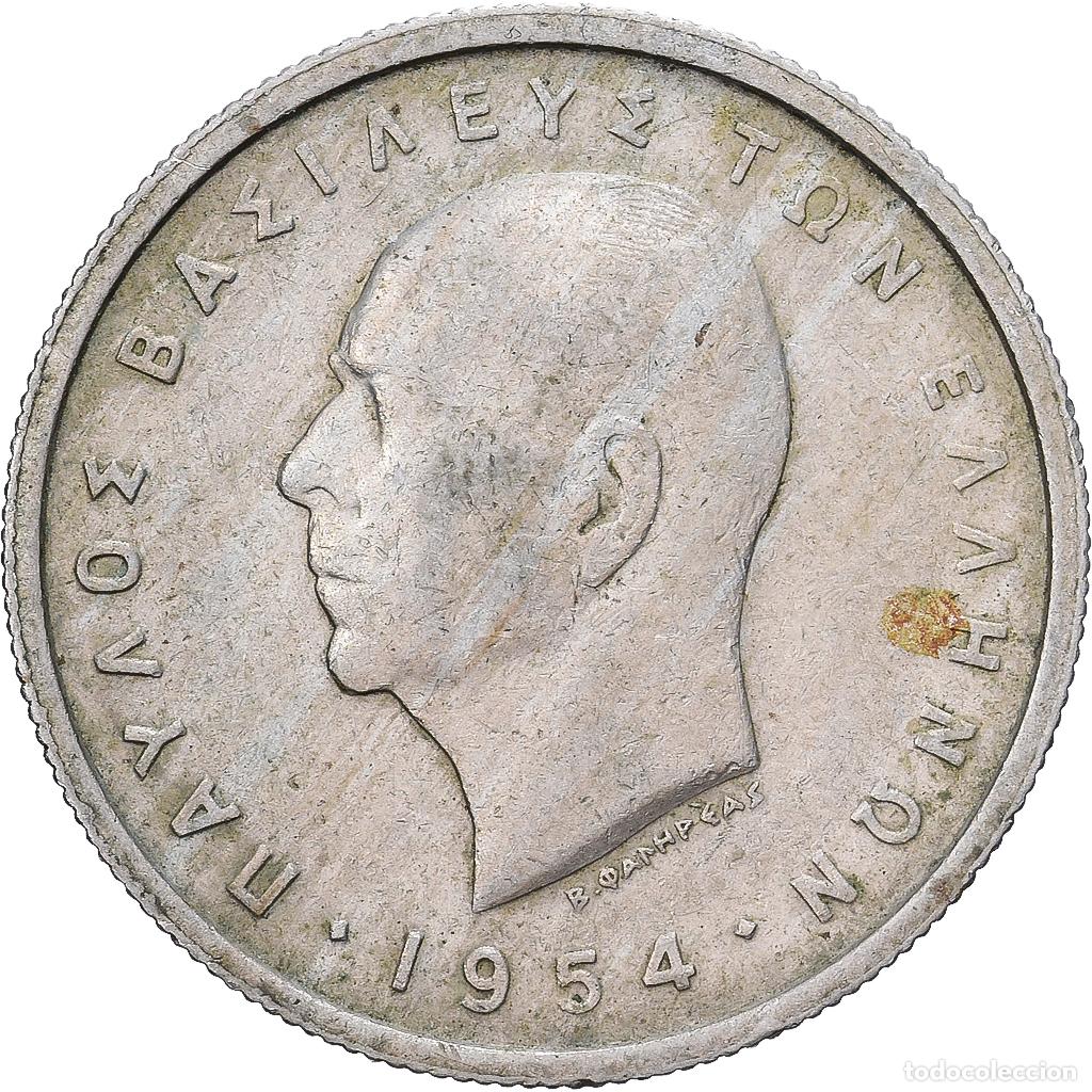 Monedas antiguas de Europa: [#1513154] Grecia, Pavel I, Drachma, 1954, Cobre - n&iacute;quel, MBC, KM:81