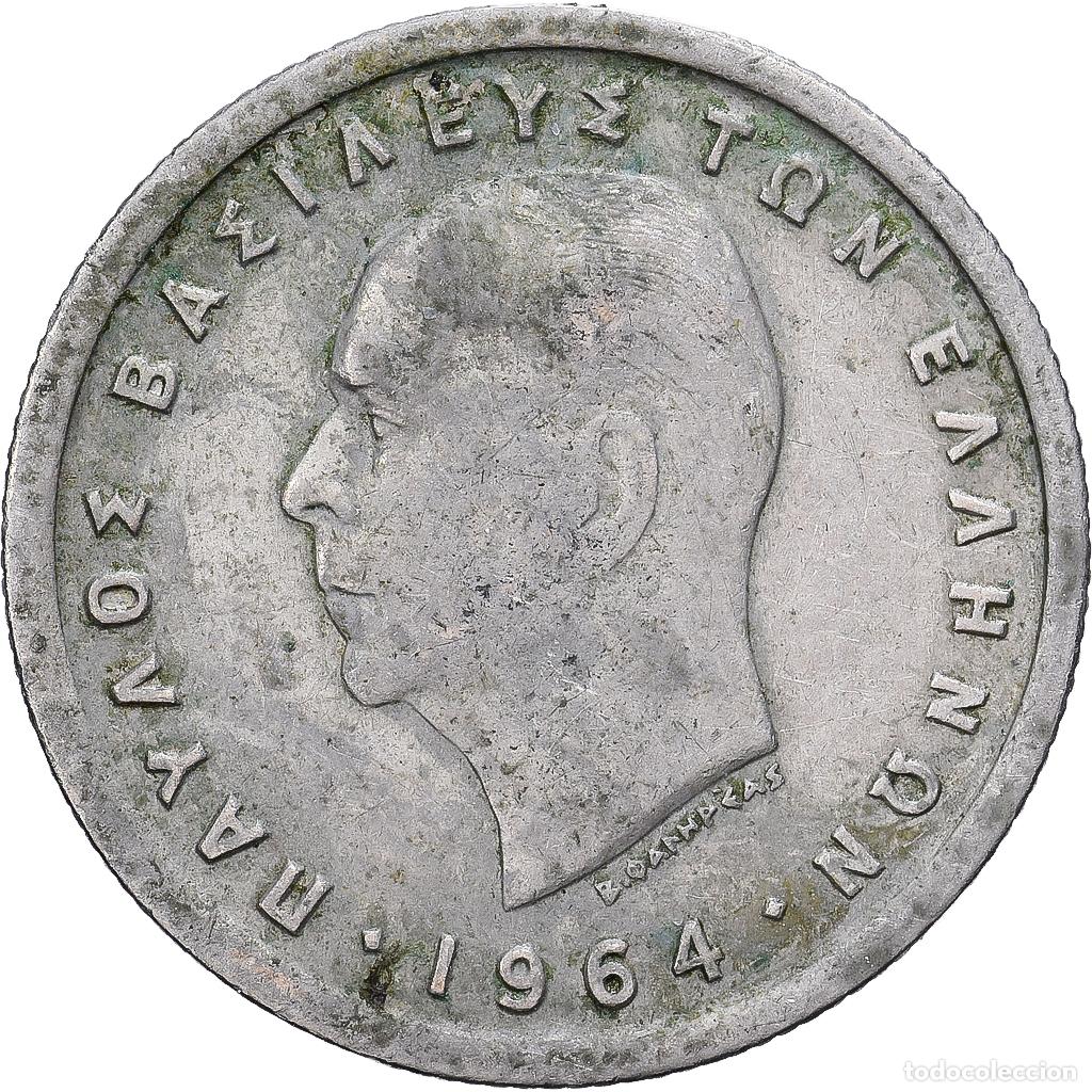 Monedas antiguas de Europa: [#1513155] Grecia, Pavel I, 50 Lepta, 1964, Monnaie de Paris, Cobre - n&iacute;quel, BC+, KM:80