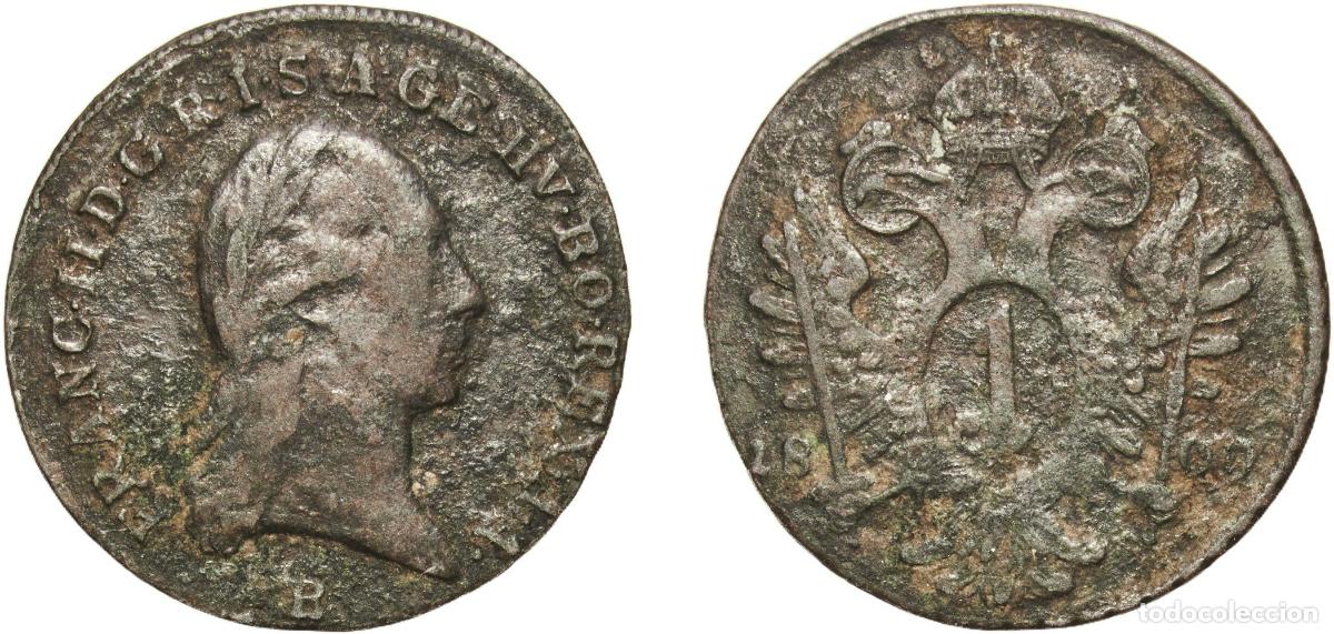 Monedas antiguas de Europa: Austria Empire 1800 B 1 Kreuzer - Francis II Copper Kremnica Mint (86919000) 3.96g VF KM 2111 Adam