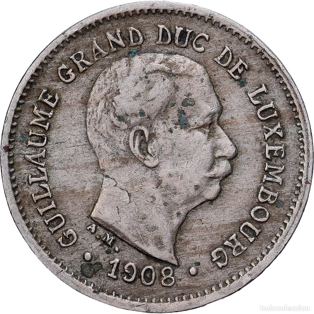 Monedas antiguas de Europa: [#1513166] Luxemburgo, William IV, 5 Centimes, 1908, Cobre - n&iacute;quel, BC+, KM:26