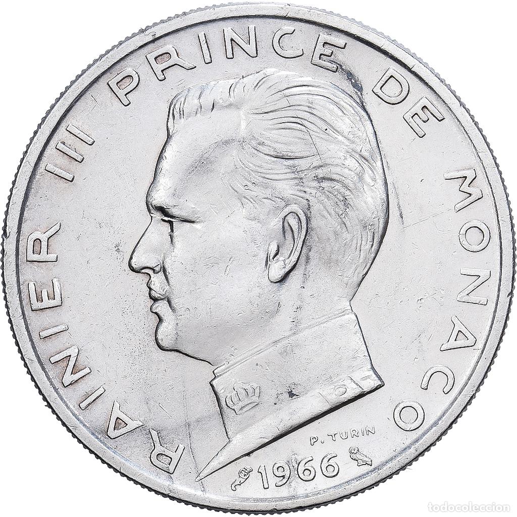 Monedas antiguas de Europa: [#1117840] M&oacute;naco, Rainier III, 5 Francs, 1966, Plata, MBC, Gadoury:152, KM:141