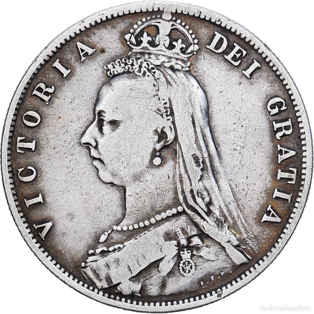 Monedas antiguas de Europa: [#1117842] Gran Breta&ntilde;a, Victoria, 1/2 Crown, 1887, London, Plata, BC+, KM:764