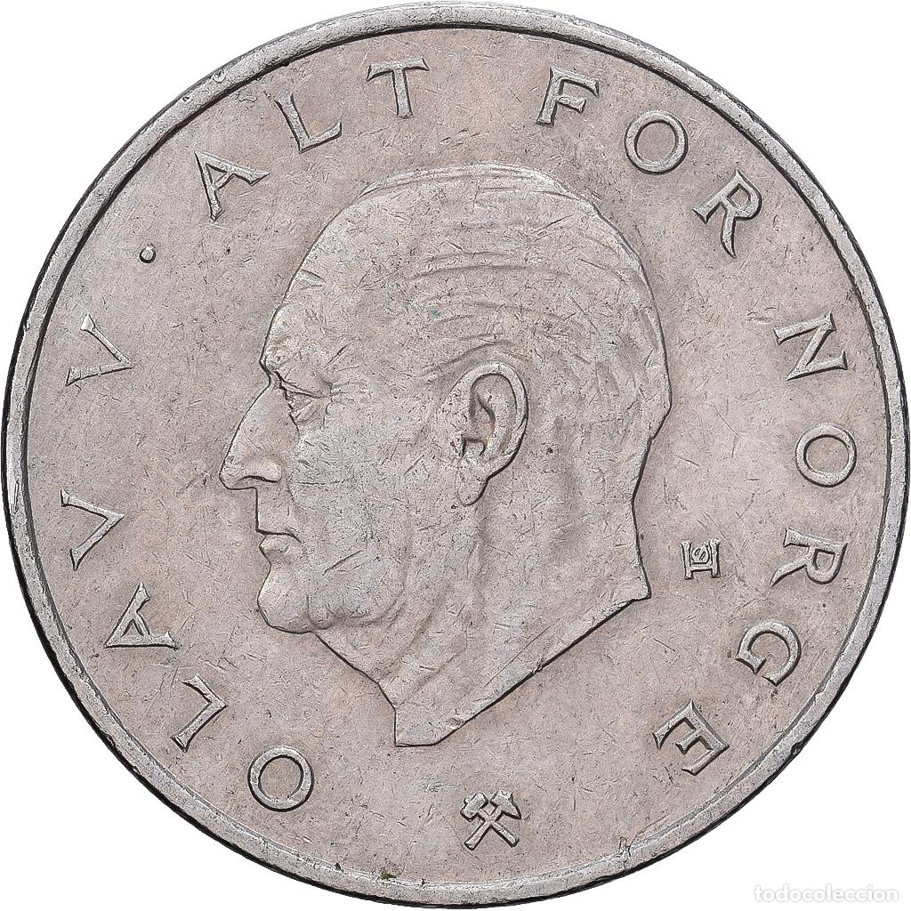Monedas antiguas de Europa: [#1513217] Noruega, 1 Krone, 1975, Royal Norwegian Mint, Cupronickel, MBC
