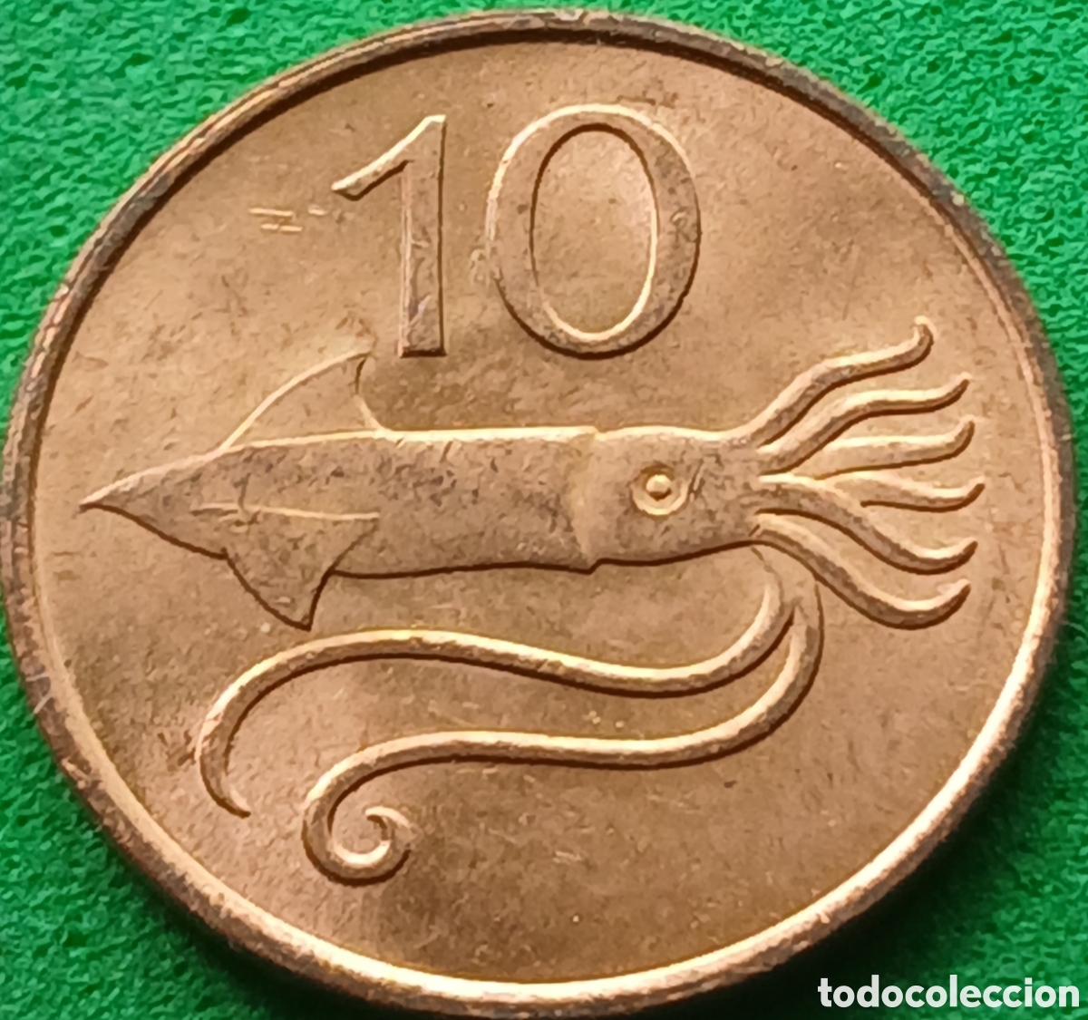 Monedas antiguas de Europa: Islandia 10 aurar 1981 km#25