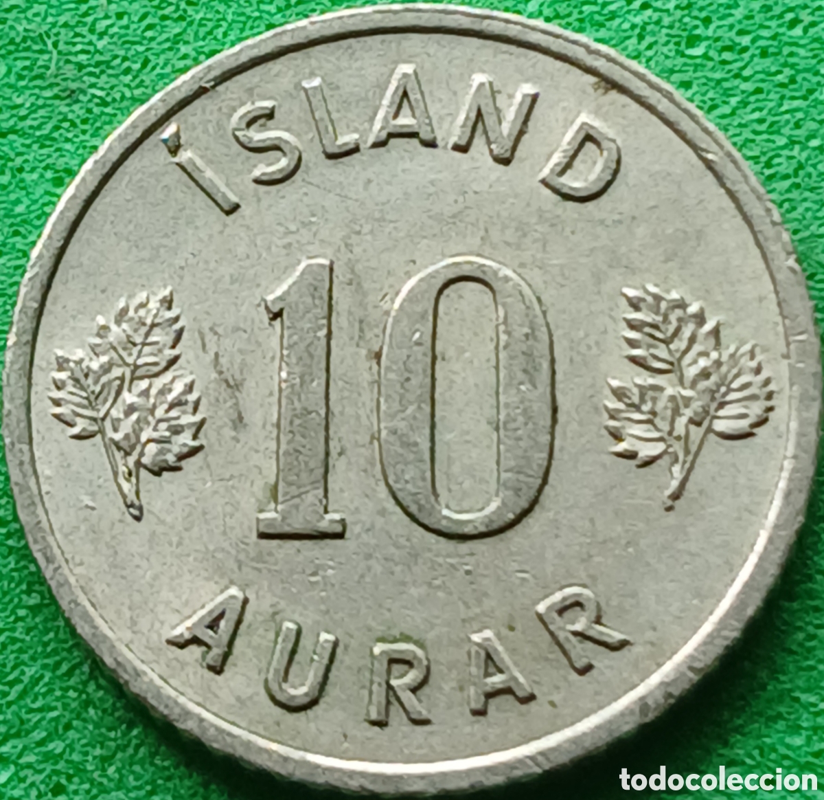 Monedas antiguas de Europa: Islandia 10 aurar 1958 km#10