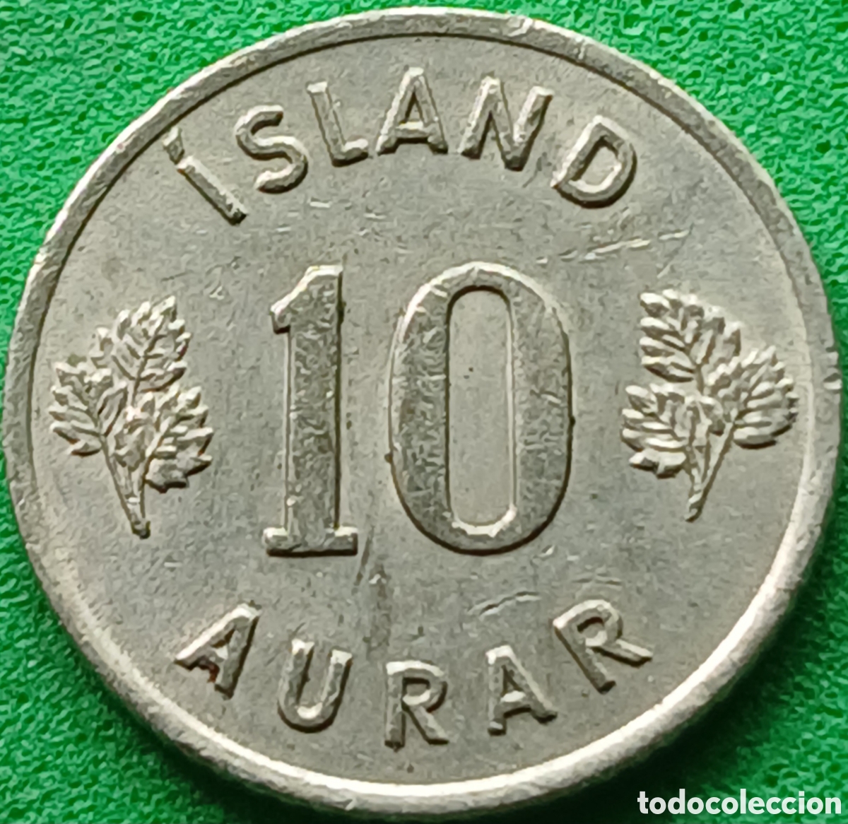 Monedas antiguas de Europa: Islandia 10 aurar 1961 km#10