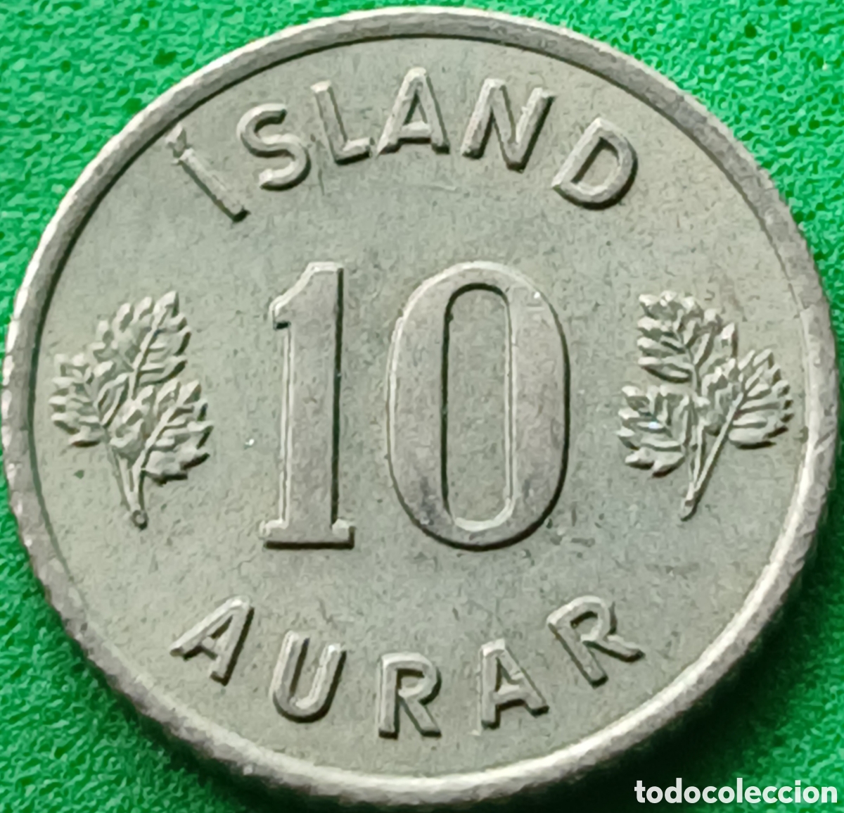 Monedas antiguas de Europa: Islandia 10 aurar 1967 km#10