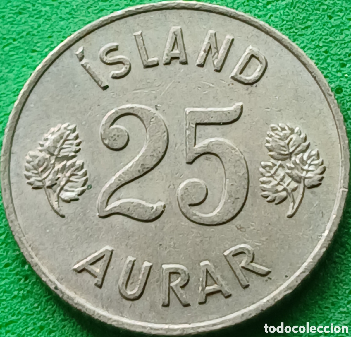 Monedas antiguas de Europa: Islandia 25 aurar 1957 km#11