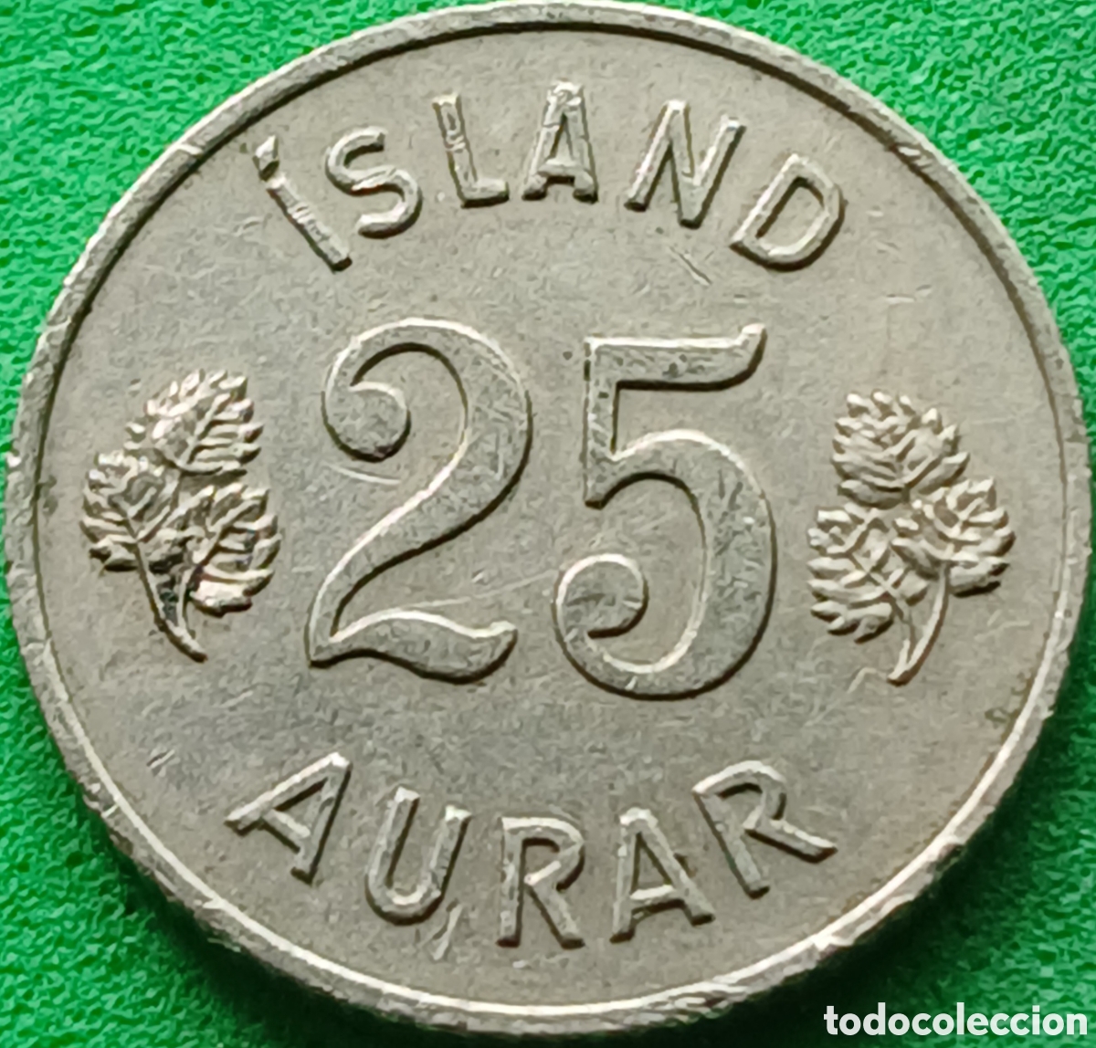 Monedas antiguas de Europa: Islandia 25 aurar 1958 km#11