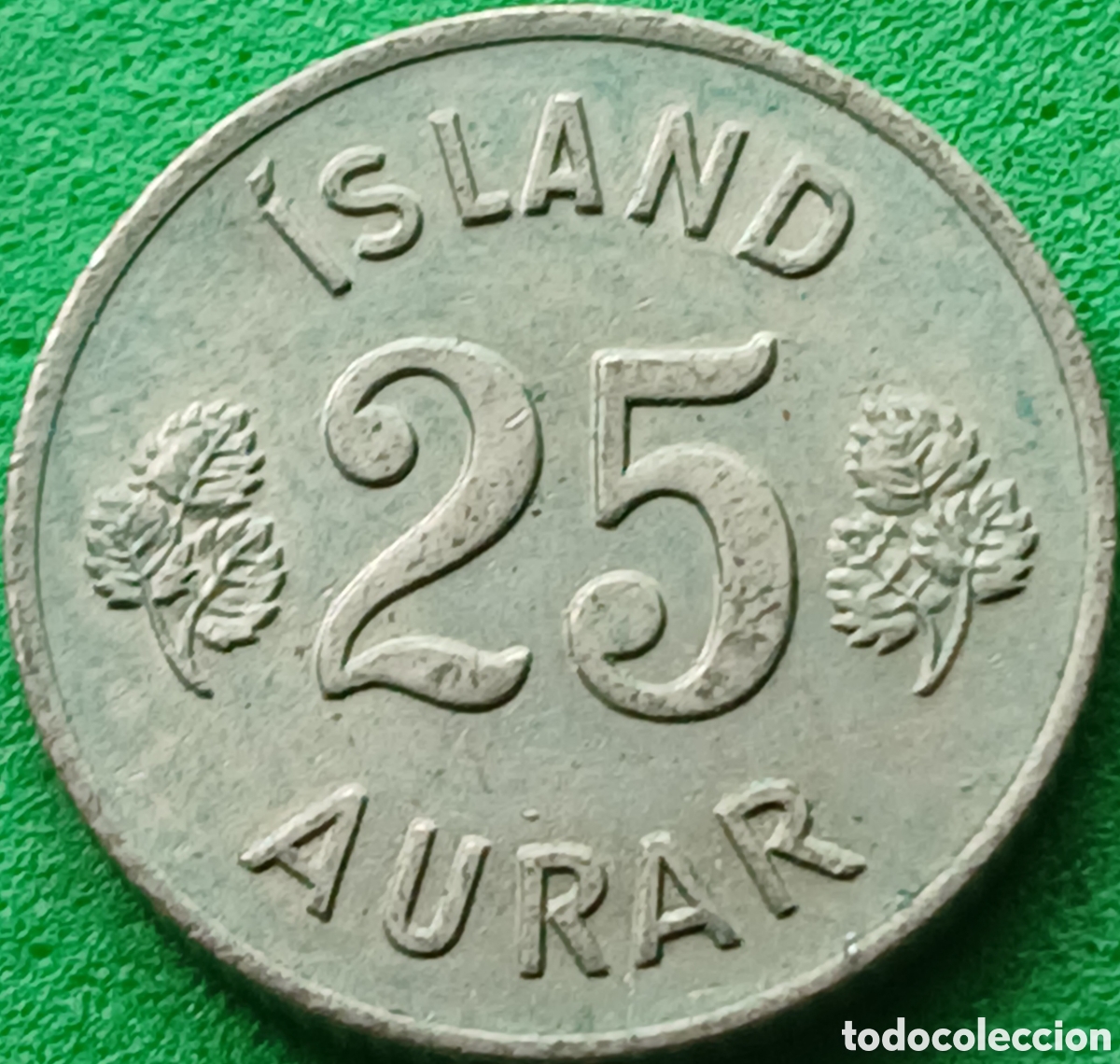 Monedas antiguas de Europa: Islandia 25 aurar 1962 km#11