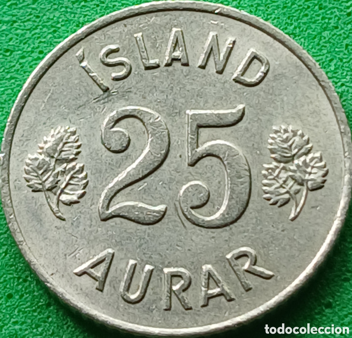 Monedas antiguas de Europa: Islandia 25 aurar 1965 km#11