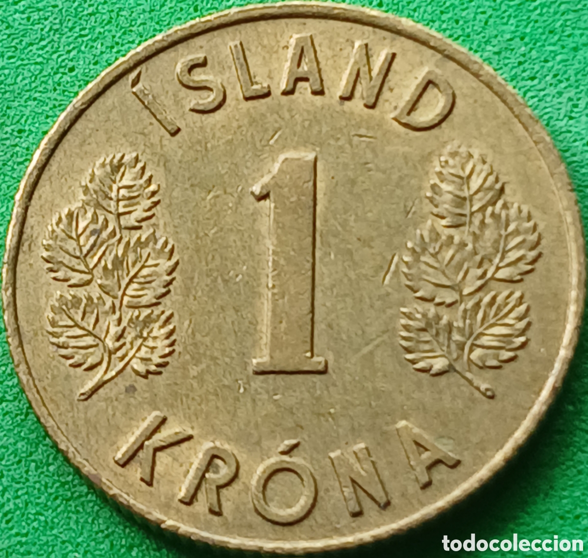 Moedas antigas da Europa: Islandia 1 corona 1957 km#12a