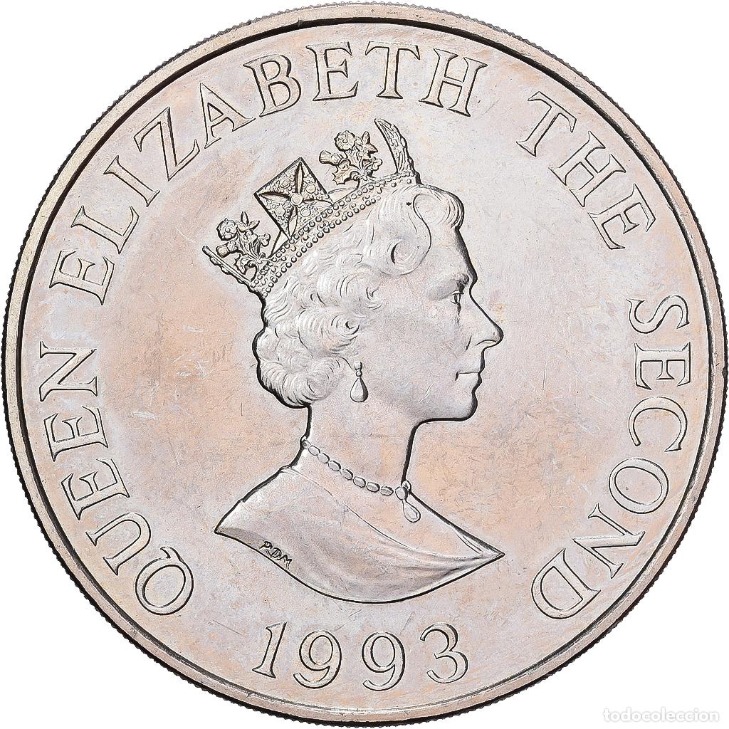 Monedas antiguas de Europa: [#1513206] Guernsey, 2 Livres, 1993, Royal Mint, Couronnement de la Reine Elizabeth, Cobre
