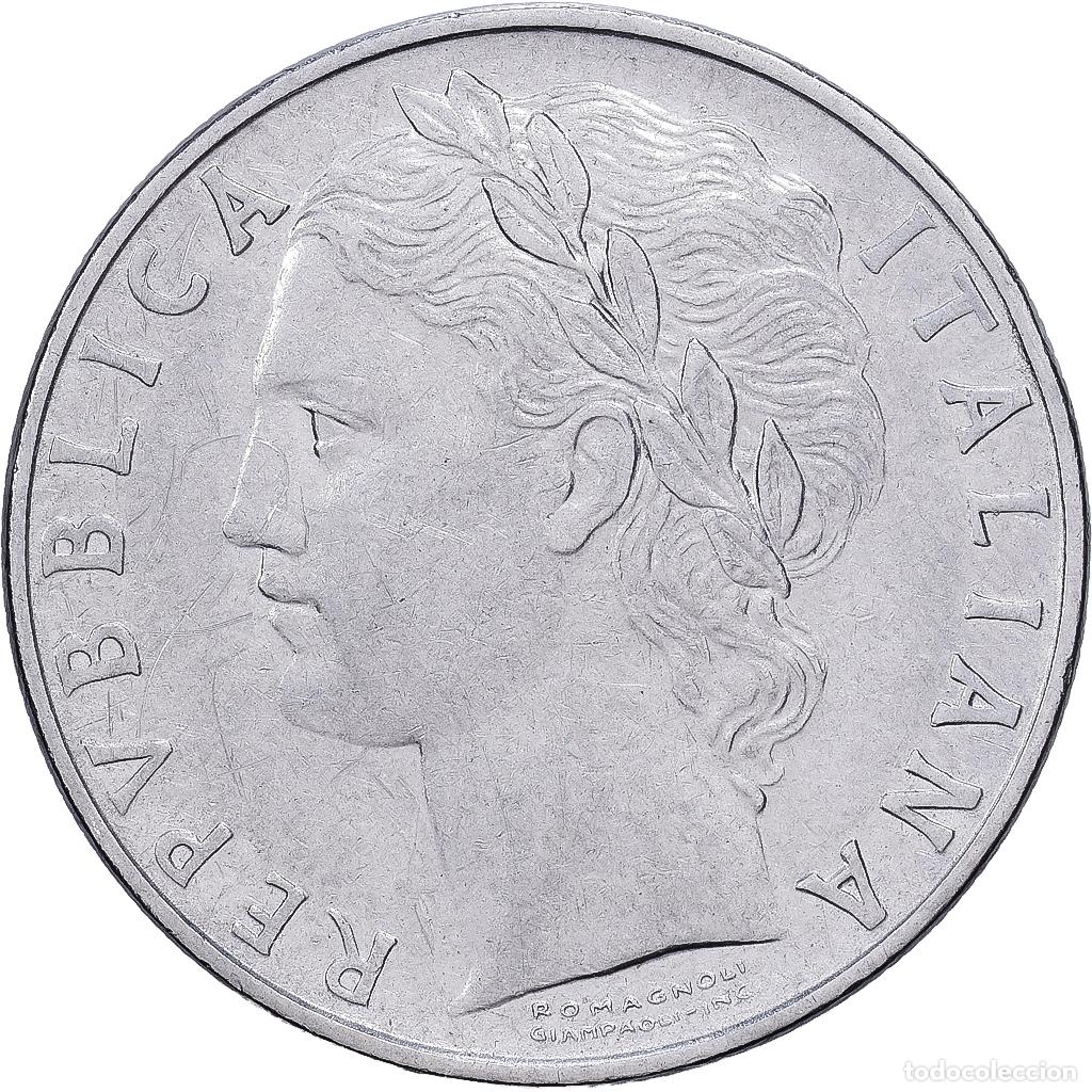 Monedas antiguas de Europa: [#1513223] Italia, 100 Lire, 1959, Rome, Acero inoxidable, MBC, KM:96.1