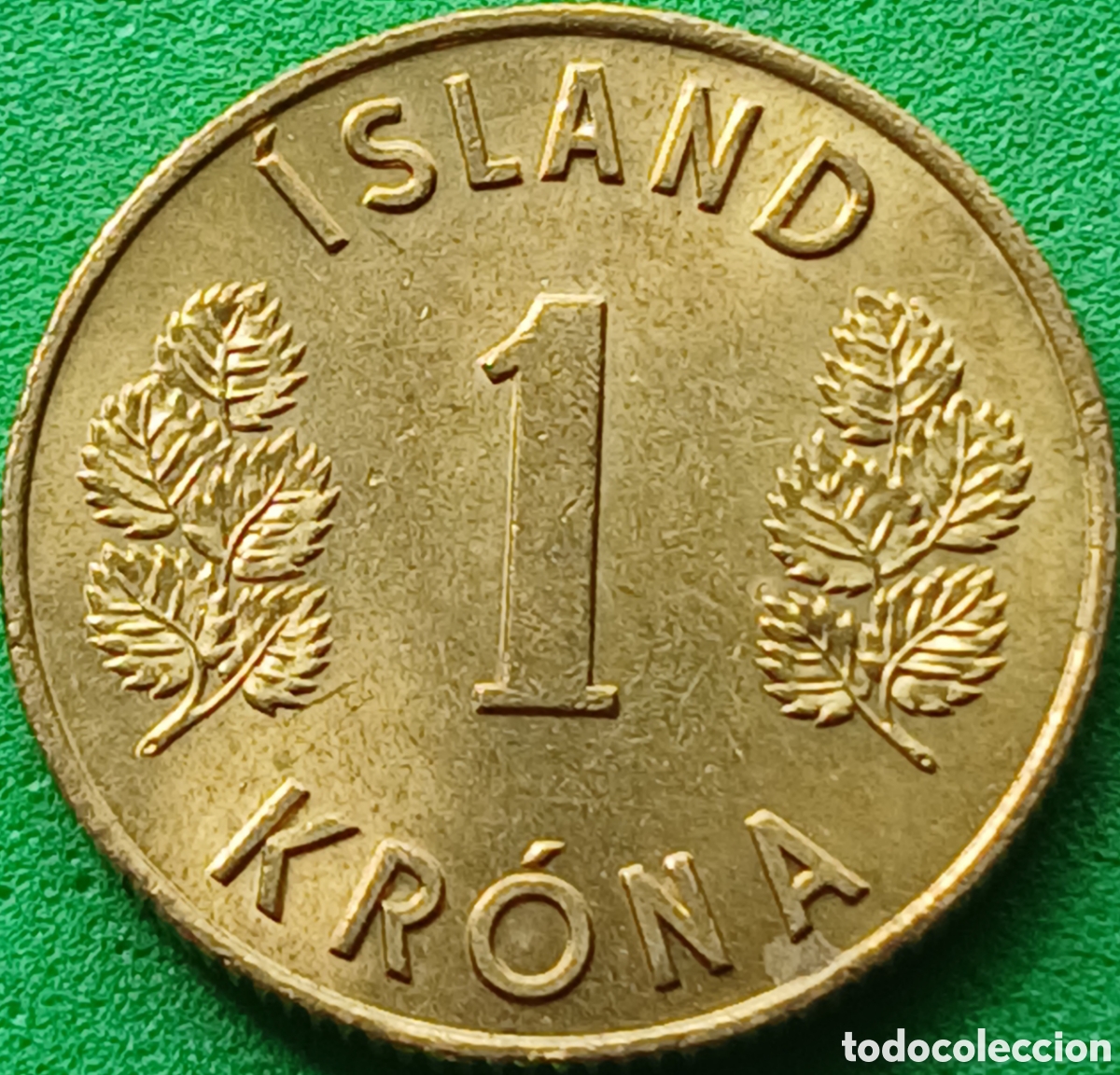 Monedas antiguas de Europa: Islandia 1 corona 1969 km#12a
