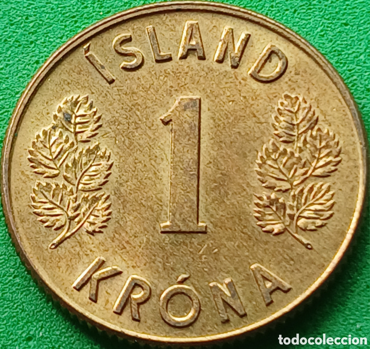 Monedas antiguas de Europa: Islandia 1 corona 1973 km#12a