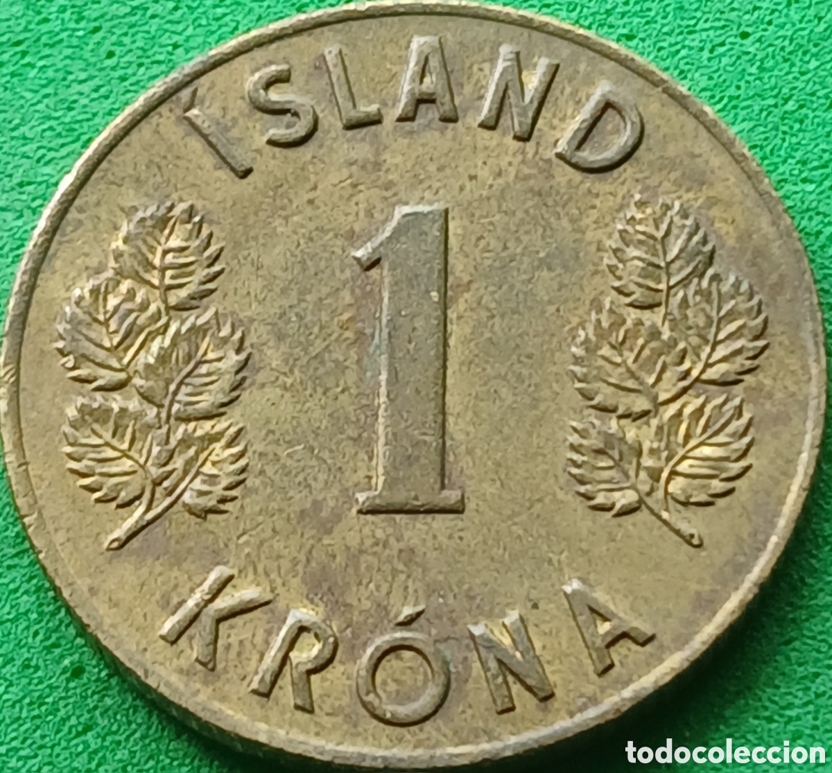 Monedas antiguas de Europa: Islandia 1 corona 1974 km#12a