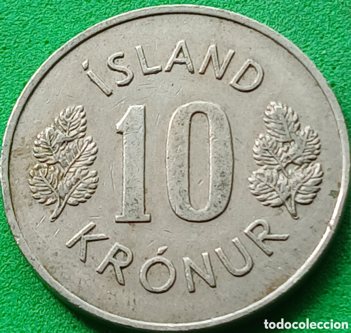 Monedas antiguas de Europa: Islandia 10 coronas 1970 km#15