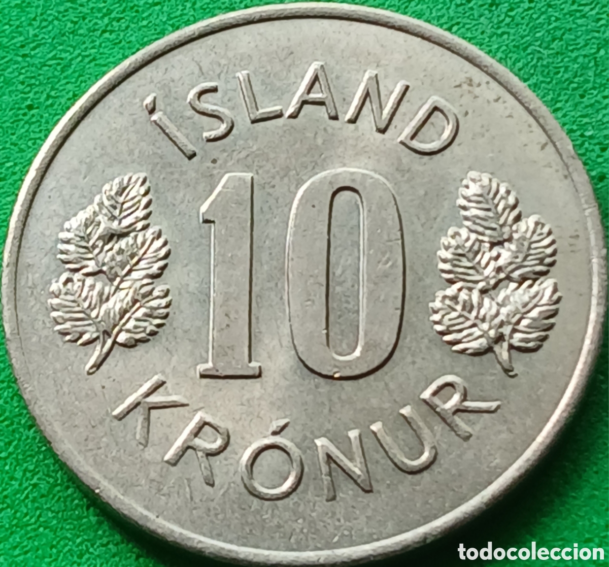 Monedas antiguas de Europa: Islandia 10 coronas 1975 km#15