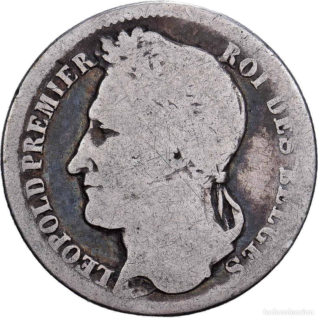 Monedas antiguas de Europa: [#1202906] B&eacute;lgica, Leopold I, 1/4 Franc, 1834, Brussels, Plata, BC+, KM:8