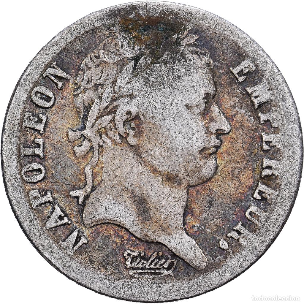 Monedas antiguas de Europa: [#1202907] Francia, 1/2 Franc, Napol&eacute;on I, 1808, Paris, Plata, BC+, KM:680.1