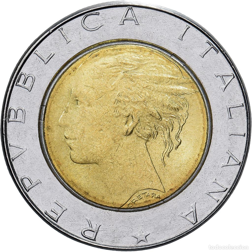 Monedas antiguas de Europa: [#1513242] Italia, 500 Lire, 1989, Rome, Bimet&aacute;lico, BC+, KM:111
