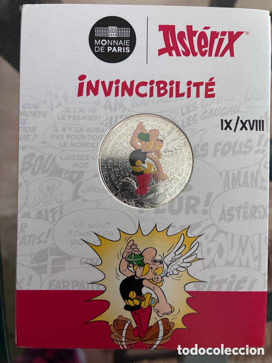 Monedas antiguas de Europa: 10 euros Asterix 2022 Francia Invencibilidad