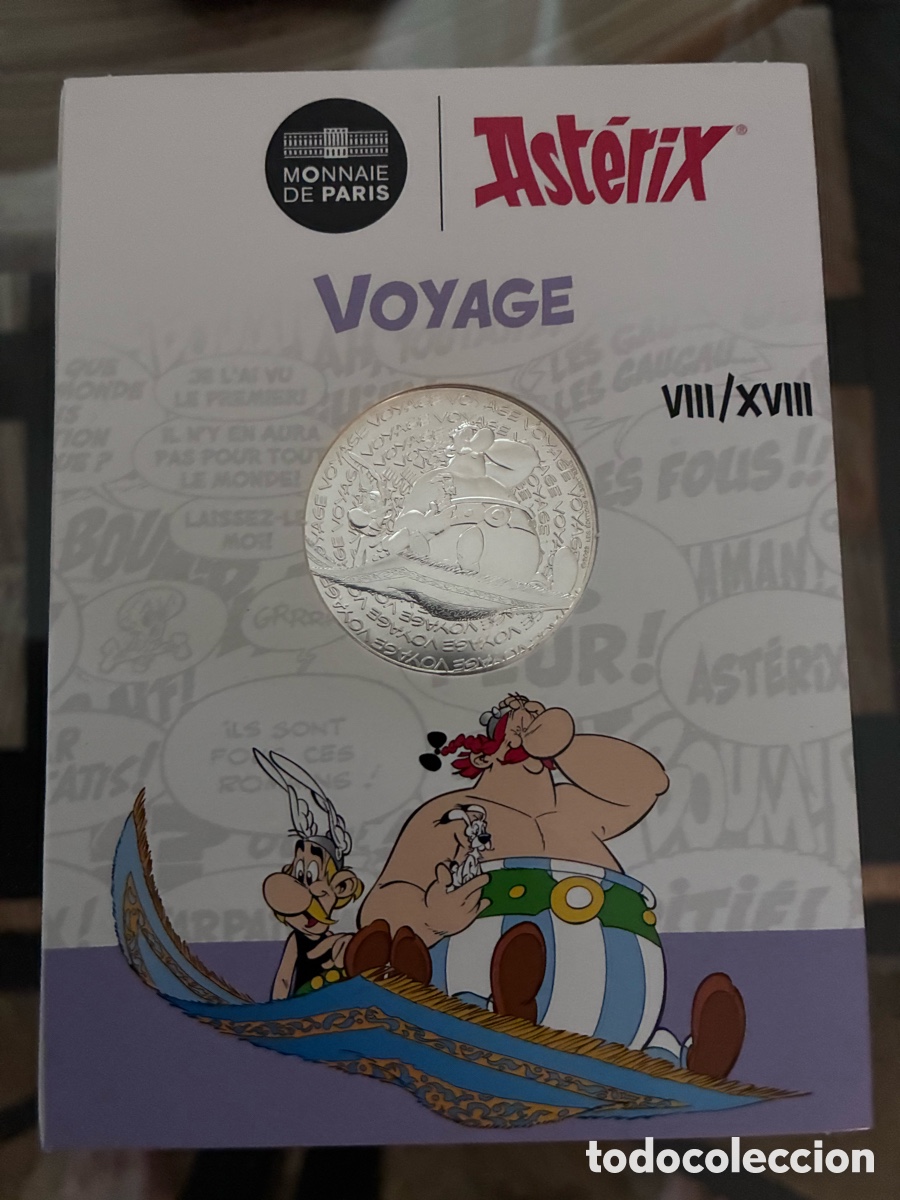 Monedas antiguas de Europa: 10 euros Asterix 2022 Francia Voyage