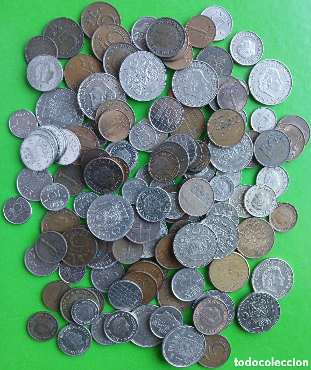 Monedas antiguas de Europa: Pa&iacute;ses Bajos lote 132 monedas. Desde 1948.