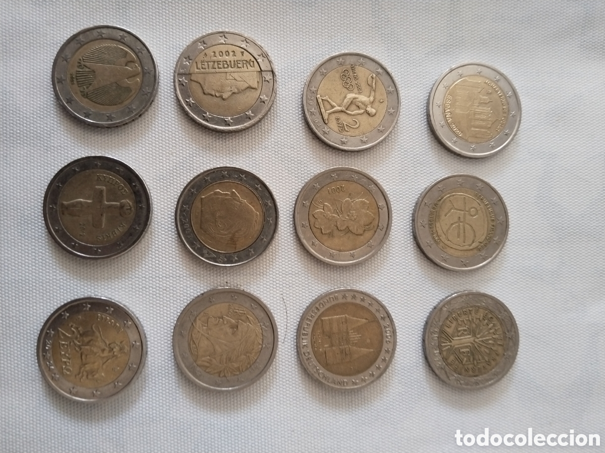 Monedas antiguas de Europa: Colecci&oacute;n 12 monedas de 2 euros