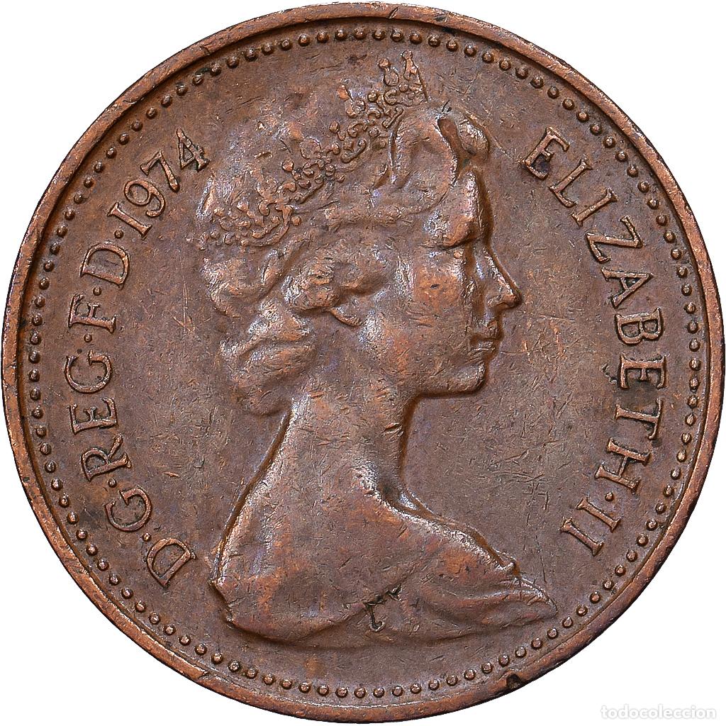 Monedas antiguas de Europa: [#1513273] Gran Breta&ntilde;a, Elizabeth II, New Penny, 1974, Bronce, BC+, KM:915