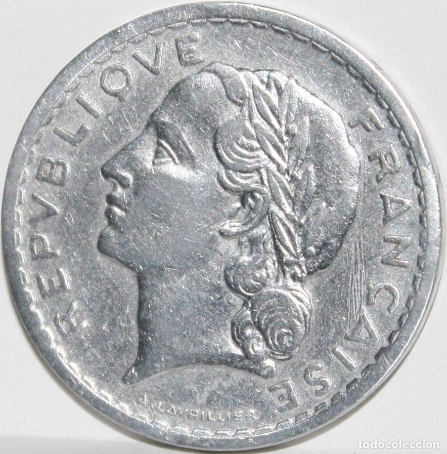 Monedas antiguas de Europa: 5 Francos Francia 1949