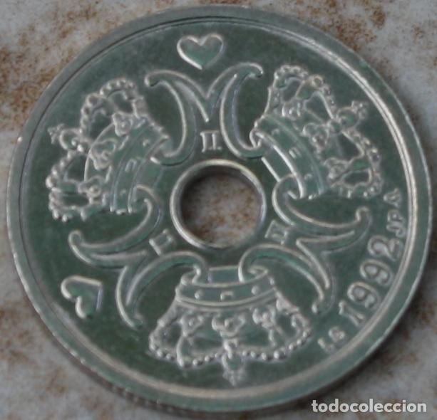 Monedas antiguas de Europa: Moneda de 2 Kroner Dinamarca 1992 - Foto 2