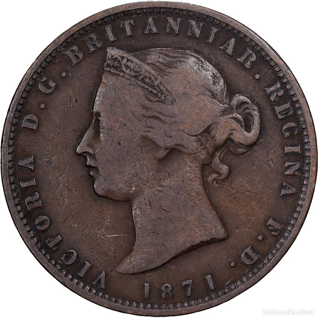 Monedas antiguas de Europa: [#1513306] Jersey, Victoria, 1/13 Shilling, 1871, Bronce, MBC, KM:5